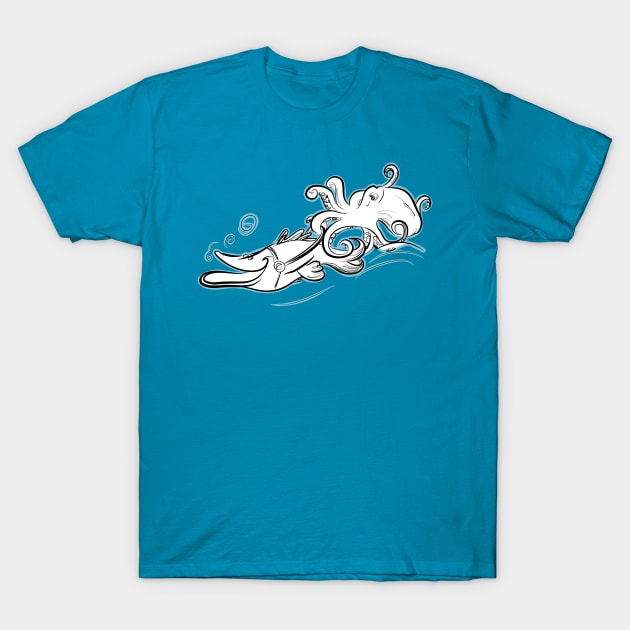 Undersea rodeo T-Shirt by Jason's Doodles